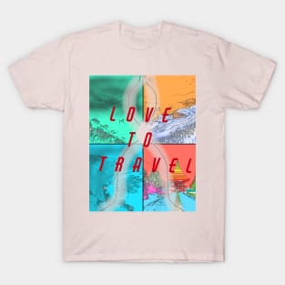 Wanderlust? Explore the World with "Love to Travel" Design T-Shirt